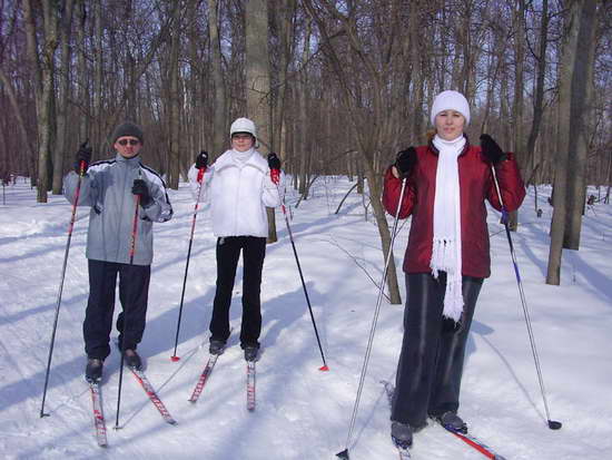 Лыжники в объективе. Фотография во время лыжного похода в Карелии.