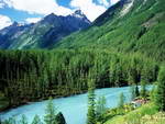 Кучерлинское озеро - одно из красивейших на Алтае  у подножья Белухи