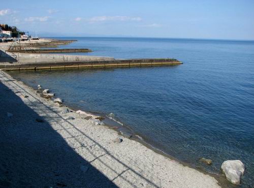Пляж пансионата Береговой в пос. Малый Маяк. Завершение турпохода по Крыму