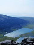 Панорама Ловозерья и котловины Сейдозера. На одном из перевалов маршрута похода на Кольском.