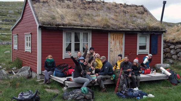 Участники похода в Норвегии.