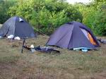 Палаточный лагерь на маршруте велопохода